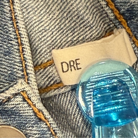 Rag & Bone Dre Slim Boyfriend Jeans Raw Hem Mid Rise Rove Blue Size 26 Straight - Picture 8 of 11